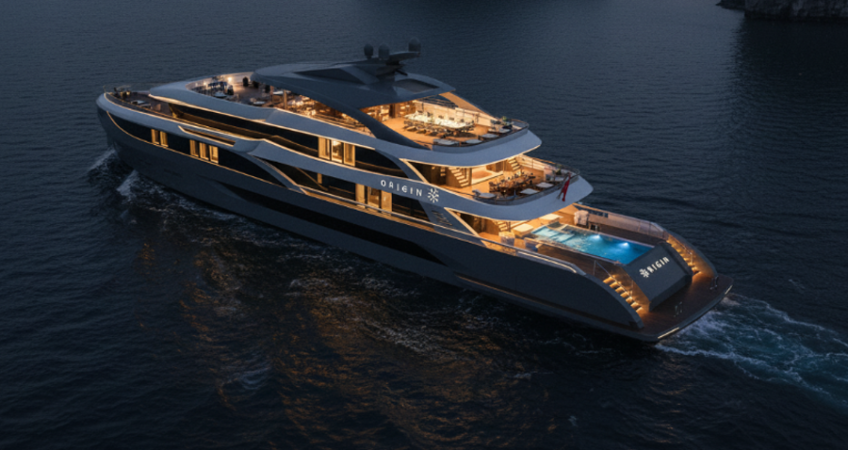 Thiết Kế Du Thuyền Nhà Hàng 300 khách – Origrin Cruise Hạ Long